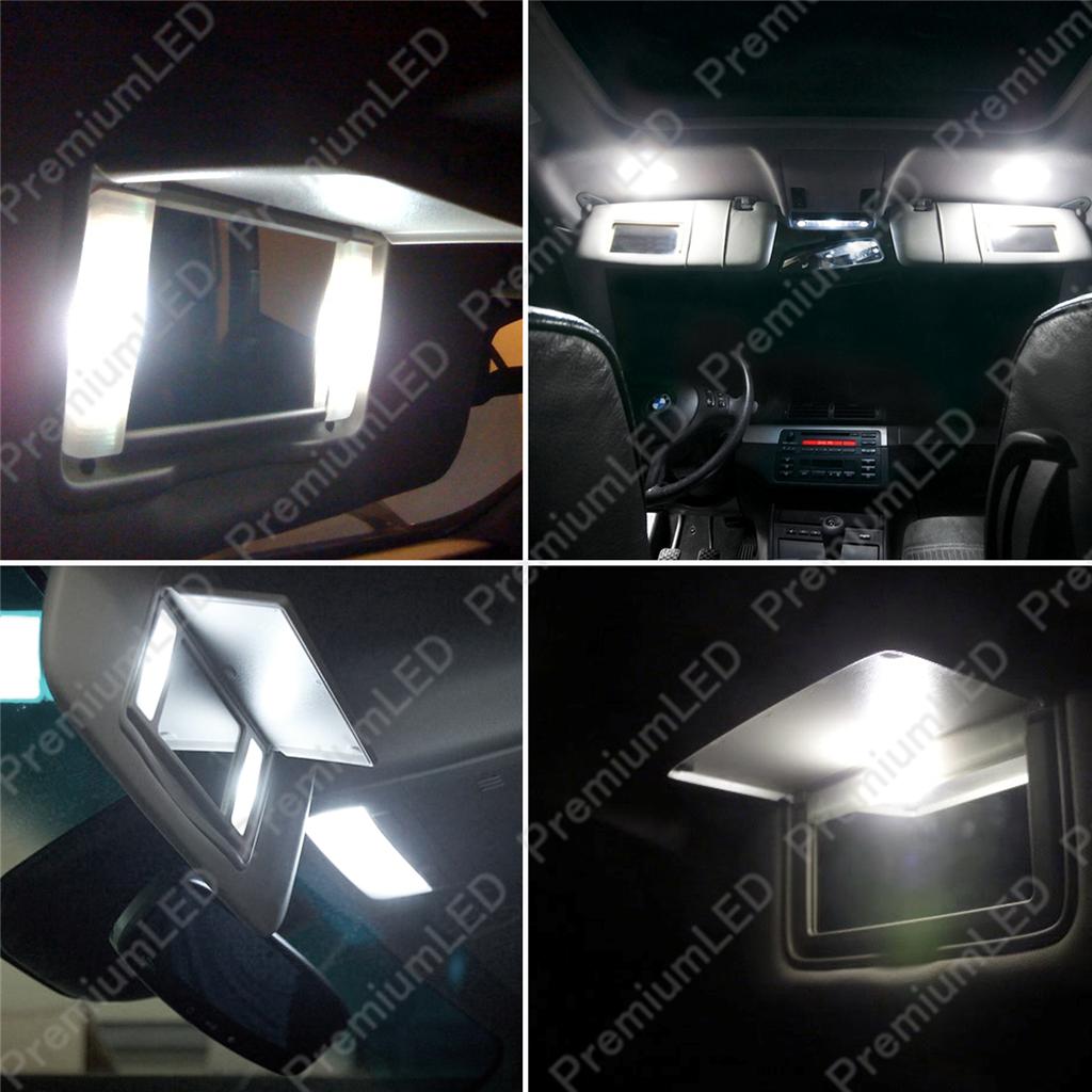 Xenon White 3-SMD 6641 LED Bulbs For Car Vanity Mirror Lights Sun Visor Lamp #25 eBay