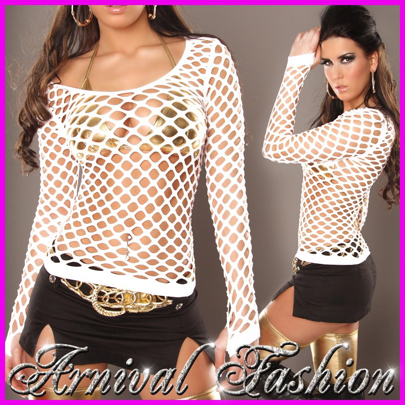 fishnet shirt female