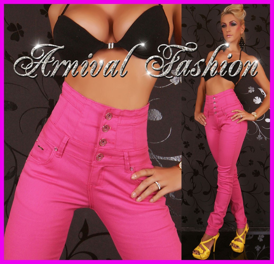 hot pink high waisted pants