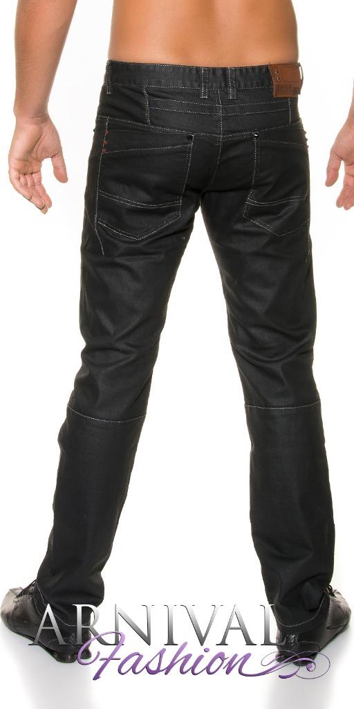 shiny black jeans