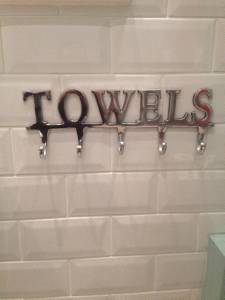 Large Towel Holder Rack Bath Hanger Hooks Wall Mounted