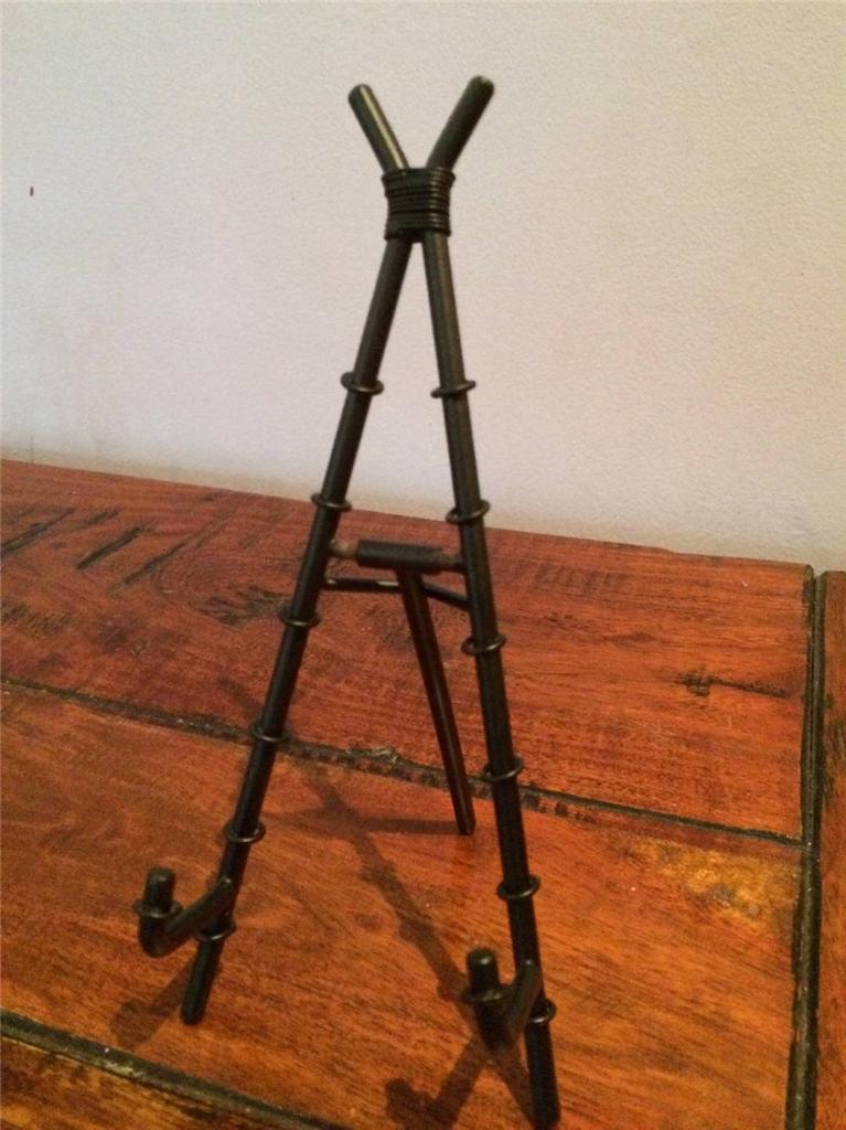 BLACK IRON EASEL DISPLAY PICTURE ARTWORK MENU BOOK TABLE TOP STAND