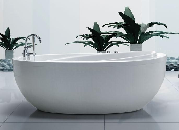 38x71 Freestanding Whirlpool Jetted Bathtub w/Air Therapy Jets Breeze