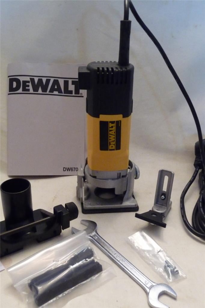 DEWALT ROUTER TRIMMER DW670 240v ALL ACCESSORIES INSTRUCTIONS EXCELLENT