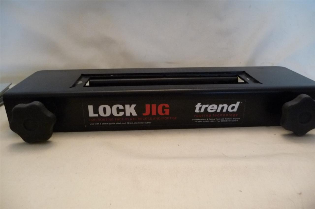 TREND ROUTER LOCK JIG 12 FACE PLATE & 4 MORTICE LOCK TEMPLATES EXCELLENT