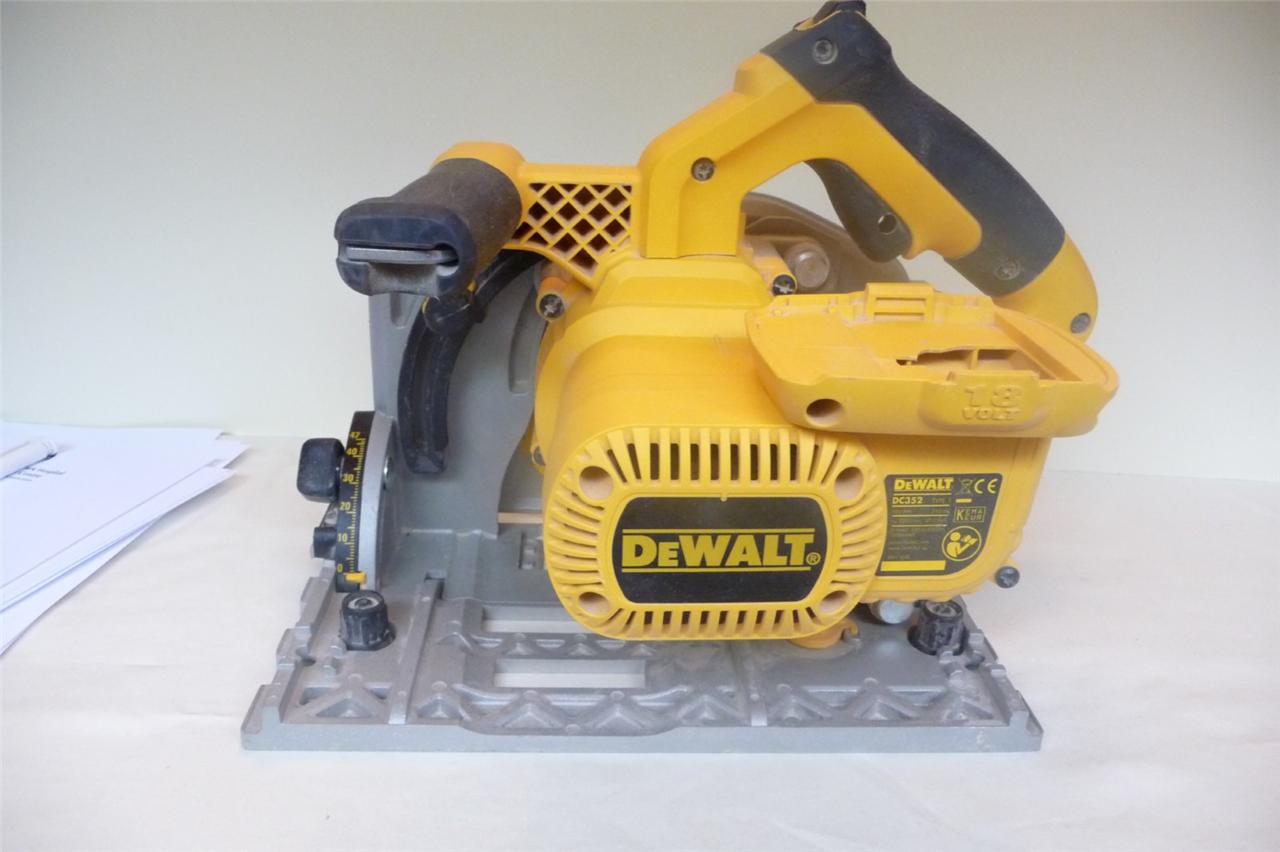 DEWALT DC352 XRP 18v CORDLESS CIRCULAR PLUNGE SAW CASE INSTRUCTIONS EXCEL COND eBay