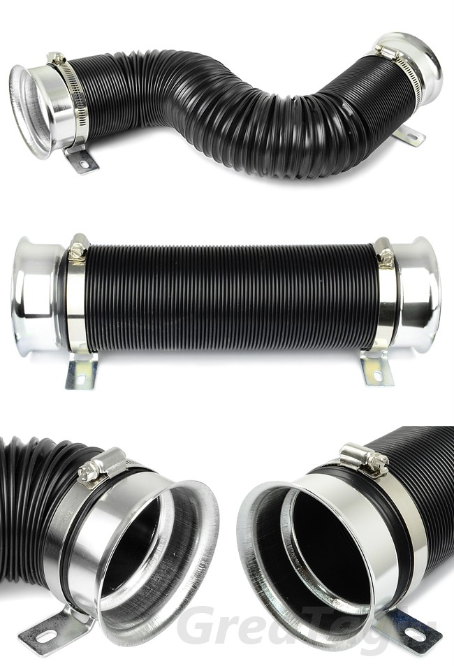 UNIVERSAL TURBO MULTI FLEXIBLE COLD AIR INTAKE HOSE PIPE TRIPLE CHROME SILVER eBay