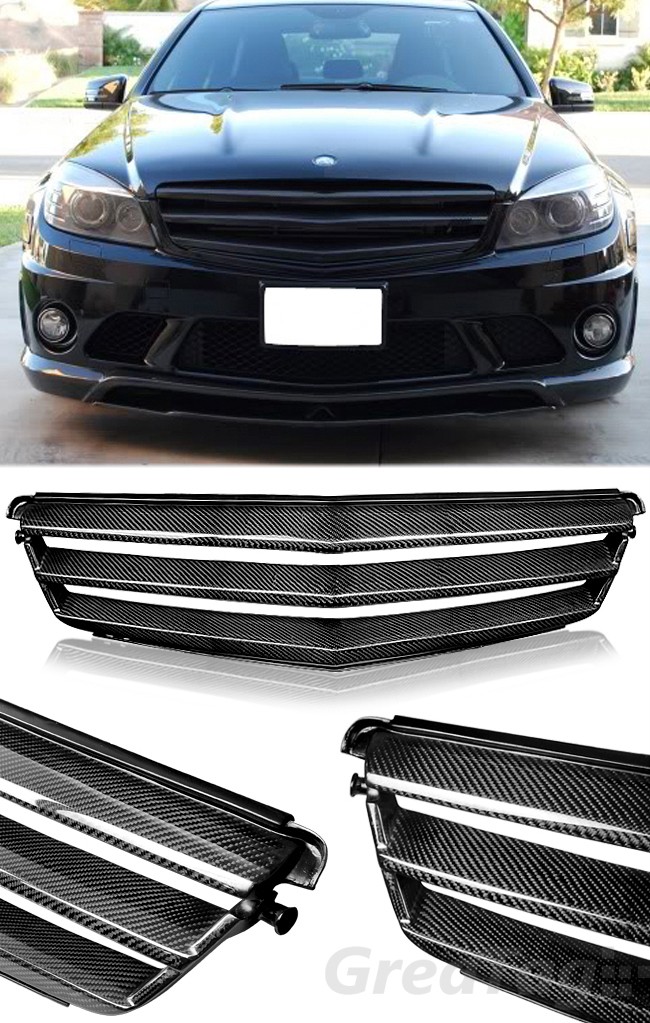 For 08 12 Mercedes Benz W204 C Class C300 C350 Carbon