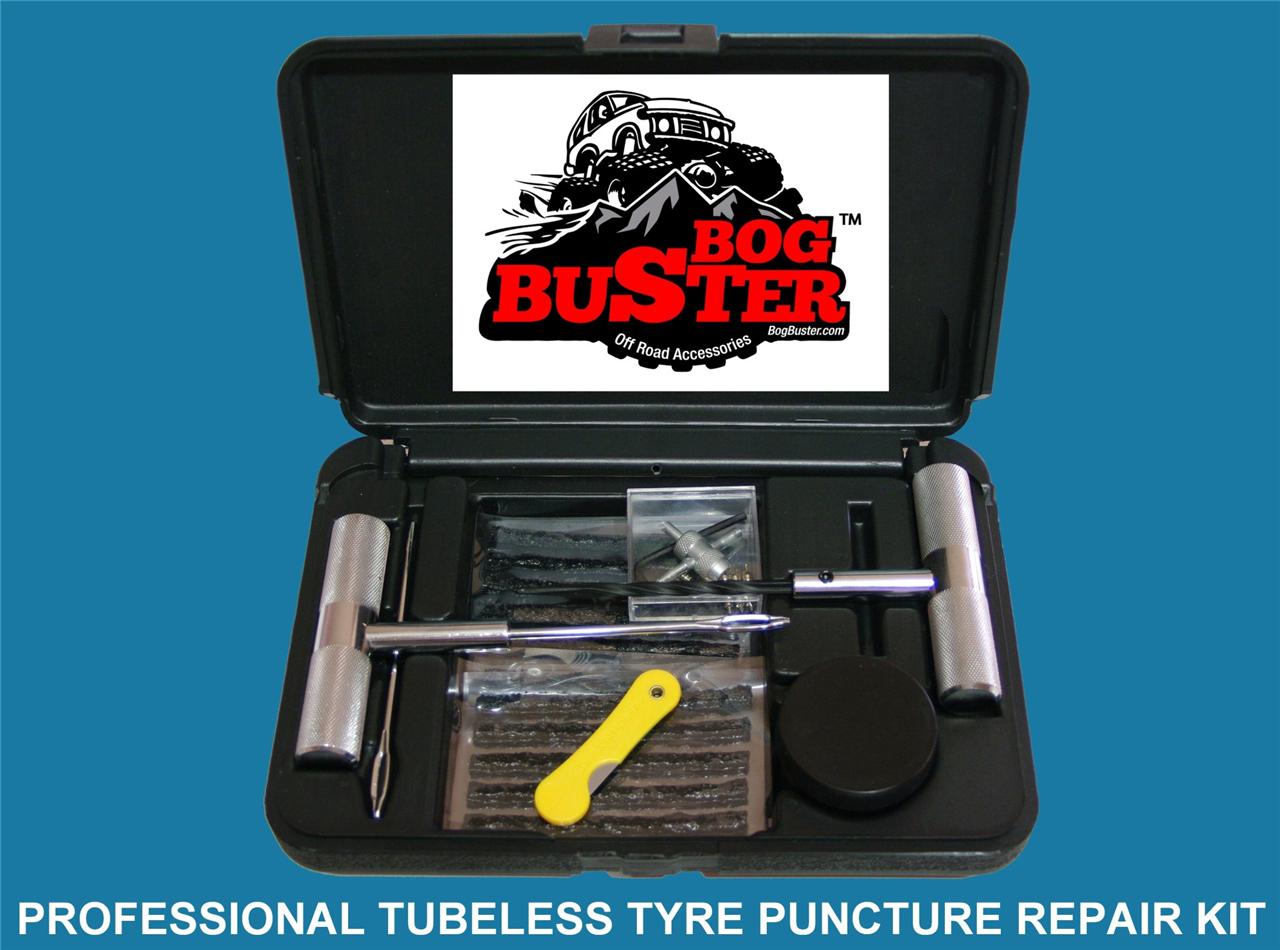 BOGBUSTER TUBELESS TYRE PUNCTURE REPAIR KIT CAR 4X4 4WD ROPE PLUG VALVE