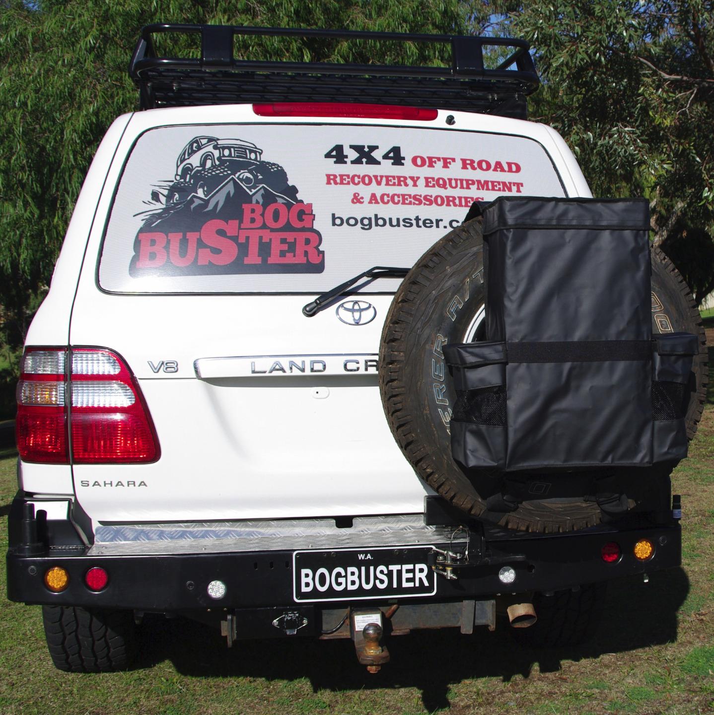 BOGBUSTER REAR WHEEL STORAGE RUBBISH KIT RECOVERY BAG 4X4 4WD SPARE