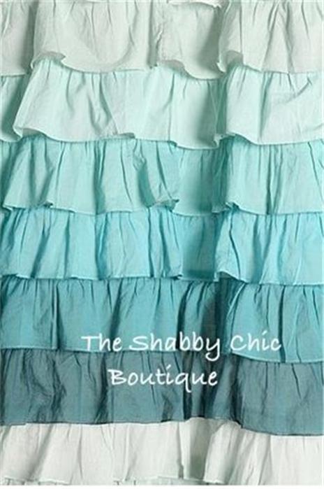 Shabby Beach Cottage Chic Dreamy Ruffled Green Amp Teal