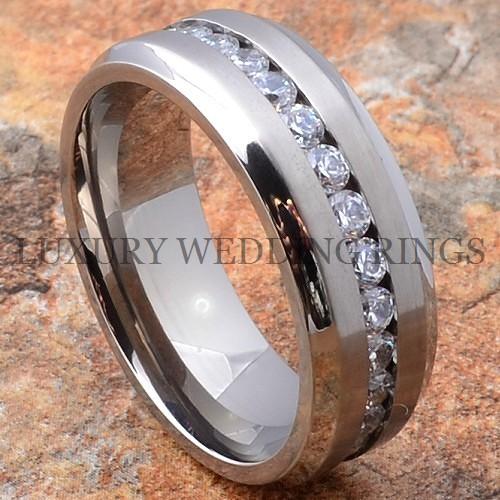 Titanium Wedding Band Engagement Diamond Ring Size 6-13 in Jewelry & Watches, Men's Jewelry, Rings | eBay