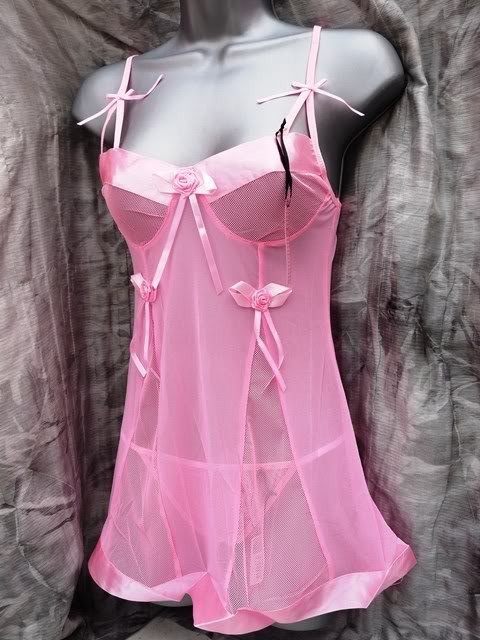 sheer pink babydoll