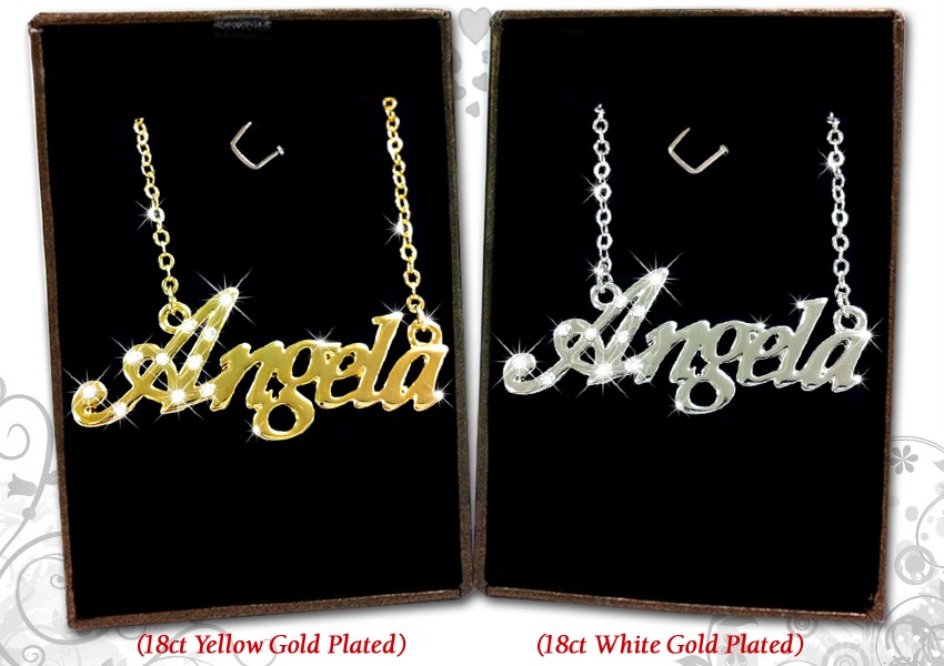 NAME NECKLACE 18k Gold Plated Jewellery Gifts Personalised Fashion Jewelry Names 