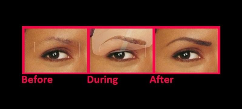 Shaping Eyebrow Stencil waxing Kit Hollywood colouring Makeup Eye brow