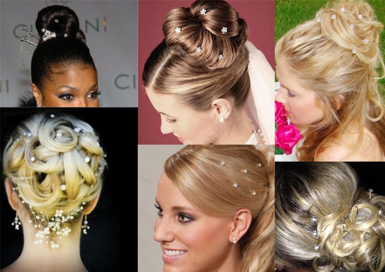 diamante Hair Pins Bridal Wedding hair clips pin Crystal formal Silver Clear New eBay