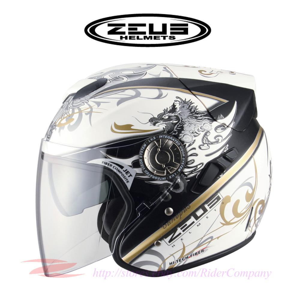 ZEUS ZS-608A Motorcycle Scooter Helmet Fiber Light Weight Jet DOT Safe Approved - Picture 3 of 14