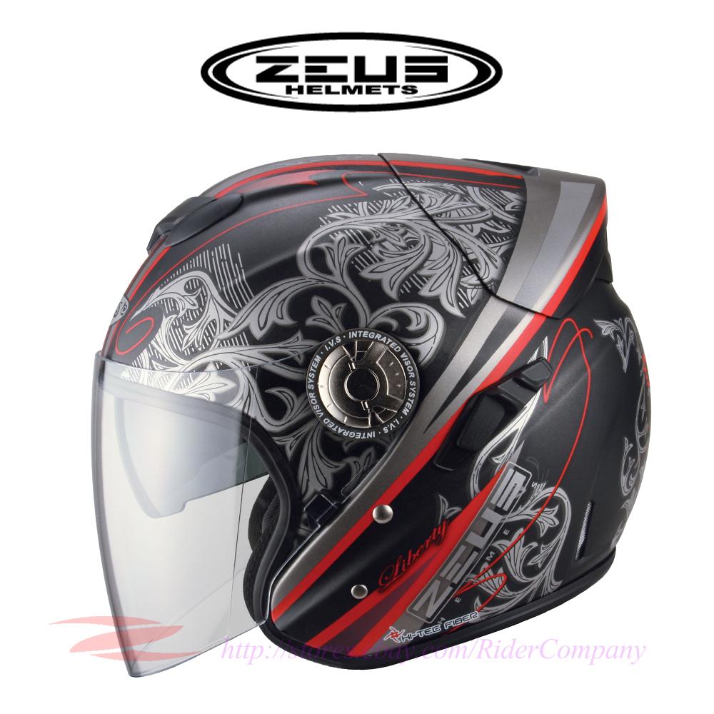 ZEUS ZS-608A Motorcycle Scooter Helmet Fiber Light Weight Jet DOT Safe Approved - Picture 7 of 14
