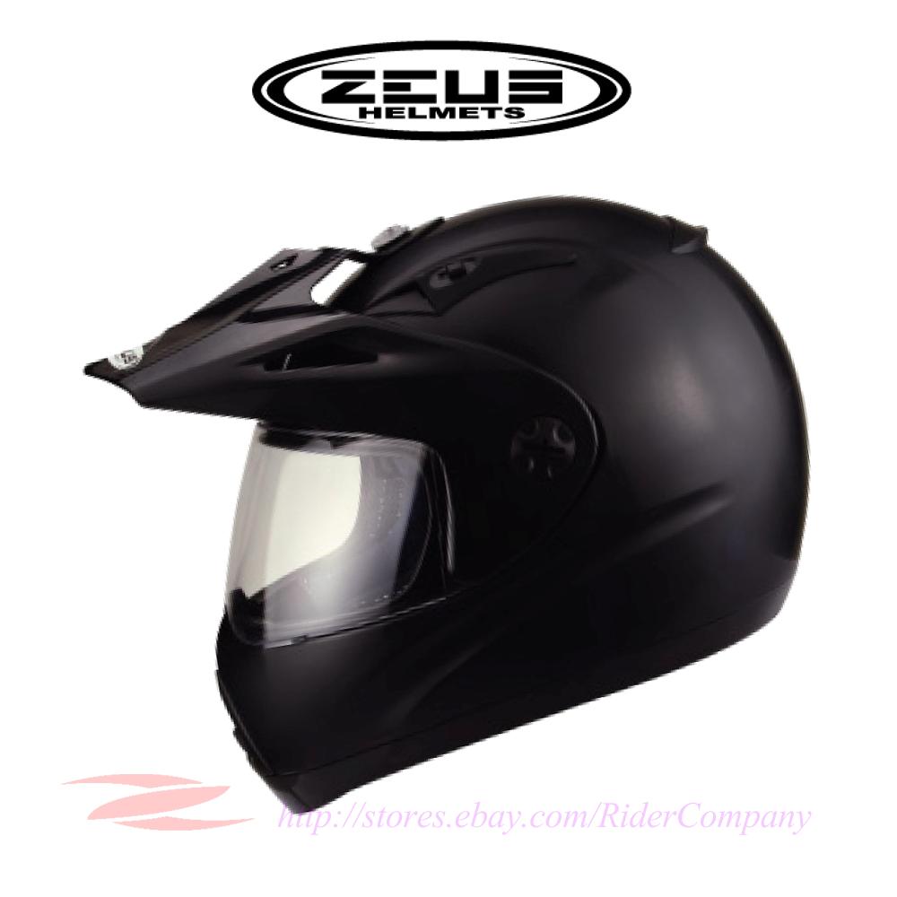 BRAND NEW ZEUS MOTORCYCLE HELMET Size MEDIUM Matte Black/Red ZS-2100 