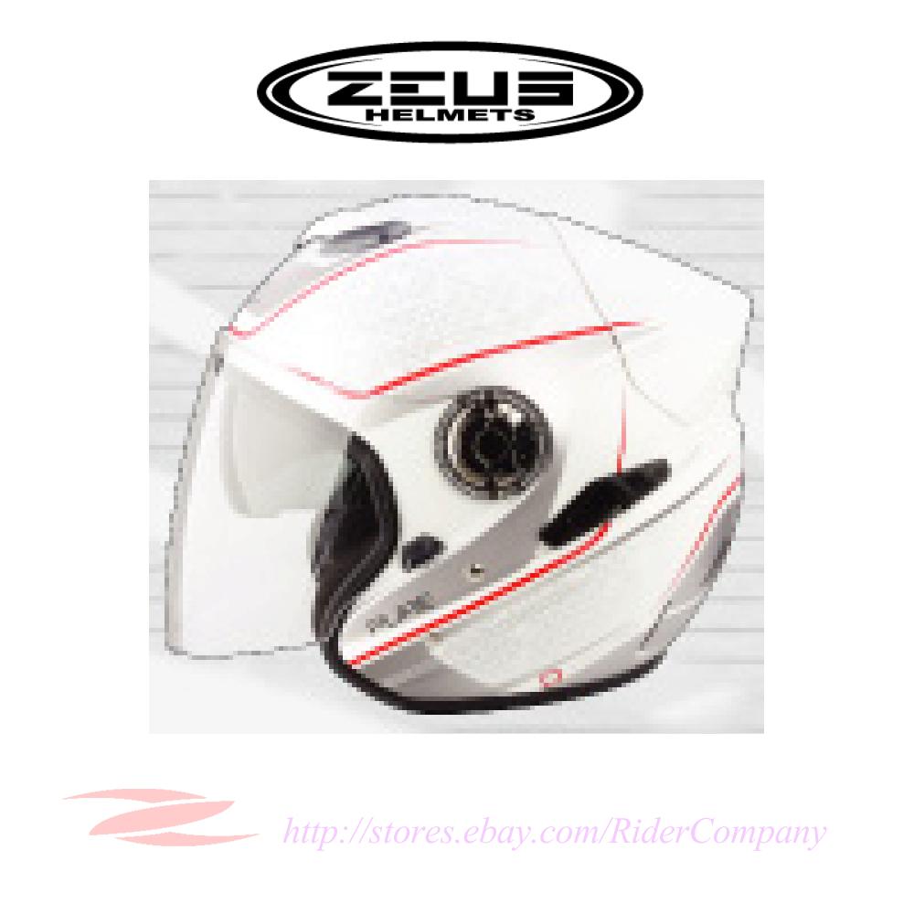 ZEUS ZS-608A Motorcycle Scooter Helmet Fiber Light Weight Jet DOT Safe Approved - Picture 9 of 14