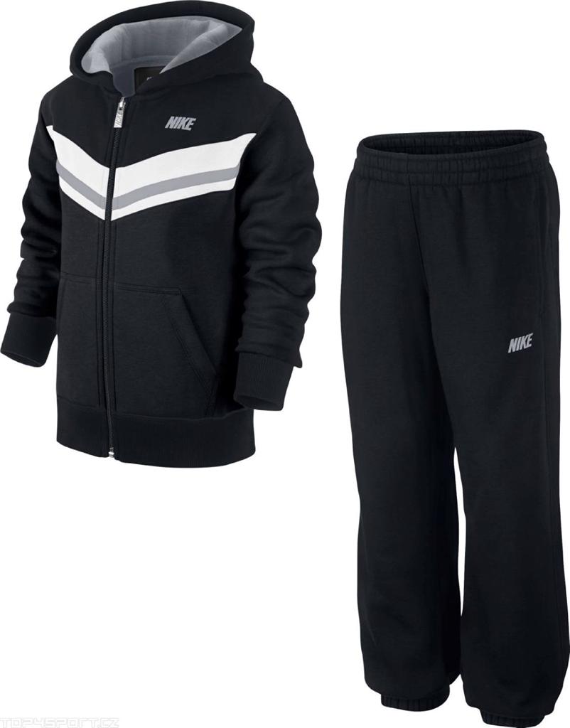 Nike-Little-Boys-Kids-Black-Hooded-Full-Zip-Fleece-Tracksuit-Age-5-8-Years