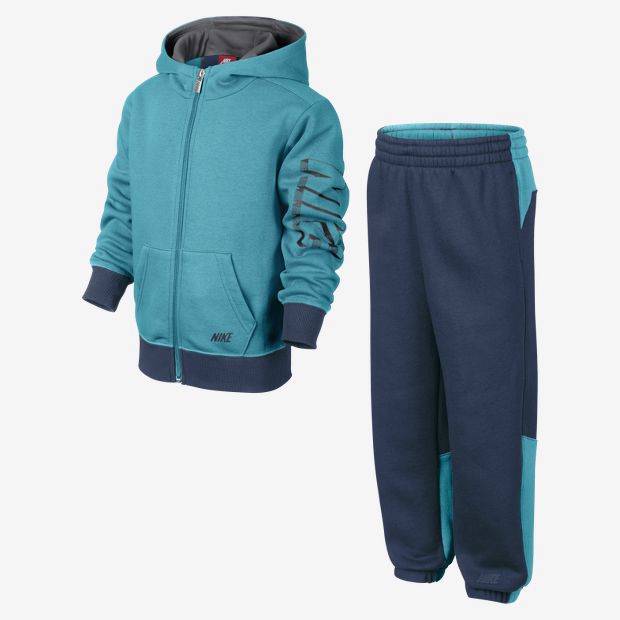Nike-Boys-Kids-Blue-Hooded-Full-Zip-Fleece-Tracksuit-Age-5-8-Years