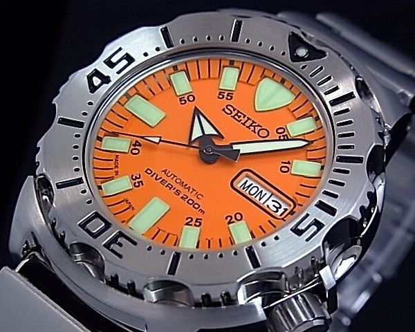 seiko divers watch orange monster