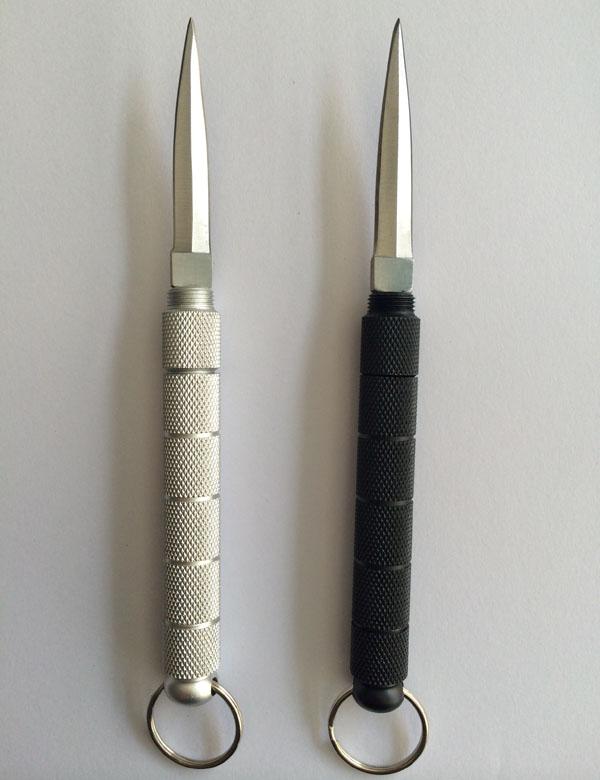 2 x Steel Key Chain Kubotan Kubaton Blade Knife Tactical Dagger Self