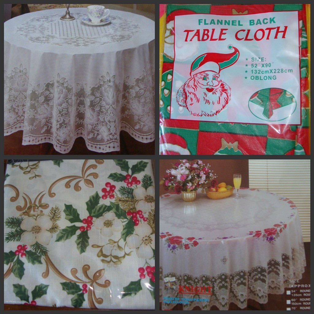 LACE, VINYL, FABRIC FLORAL EMBOSSED TABLECLOTH TABLE COVER