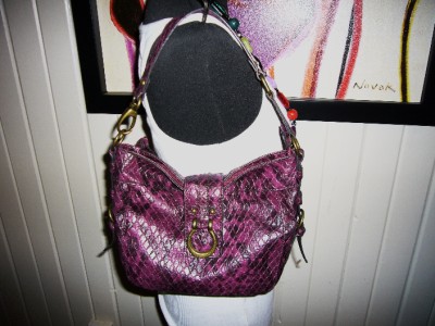 JESSICA SIMPSON PLUM PURPLE AND BLACK LEATHER LIKE SNAKE EMBOSSED ... JESSICA SIMPSON PLUM PURPLE AND BLACK LEATHER LIKE SNAKE EMBOSSED ...