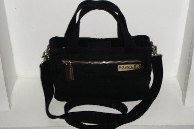 Canvas Cross Body Bags on Fossil Small Black Canvas Cross Body Messenger Shoulder Bag Tote