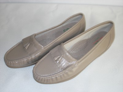 Size Womens Sandals on Leather Tassel Comfort Loafers Walking Womens Shoes Beige Size 11 5m