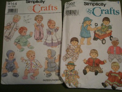 Simplicity Doll Clothes Patterns 18 Inch Dolls And Baby Dolls On