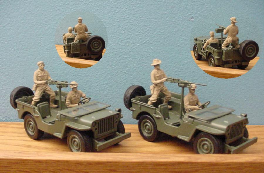 1/32 TV's RAT PATROL Playset Jeeps & characters Marx Battleground