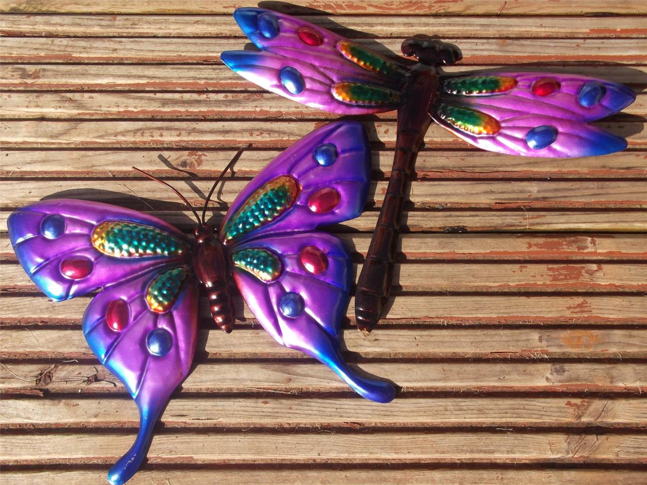 Butterfly & Dragonfly Garden Ornaments Butterfly Wall Art & Dragonfly