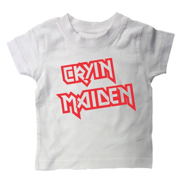 Cryin Maiden bébé ROCK T shirt IRON MAIDEN heavy metal band Musique Cadeau mois BN 