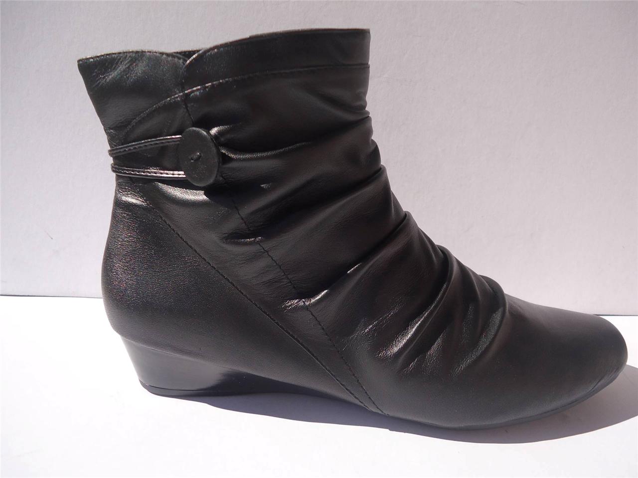 New Women Supersoft Diana Ferrari Leather Ankle Boot Black