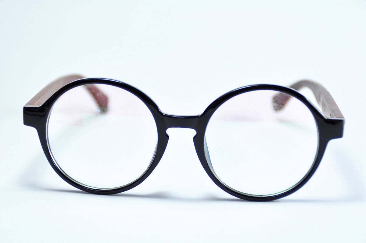 Vintage Retro Womens Mens Round Wooden Oversized Eyeglass ...
