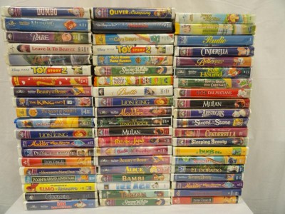 Huge lot of 60 Childrens Kids Movies VHS Tapes DISNEY DR SEUSS and MANY ...