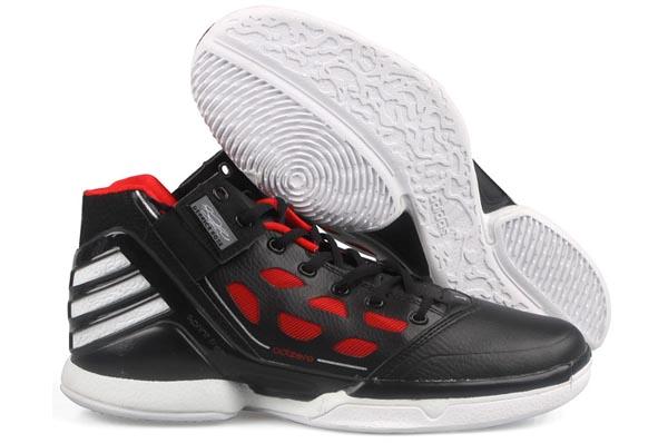 Adidas-Adizero-Rose-2-0-2-Black-Red-Mens-Basketball-Shoes-Jordan-Kobe-Lebron
