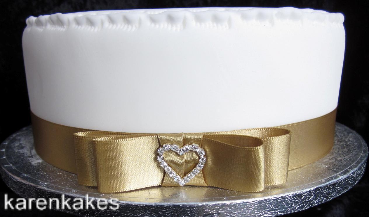 1xMetre 25mm Gold Satin Ribbon Plus Bow Diamante Buckle ...