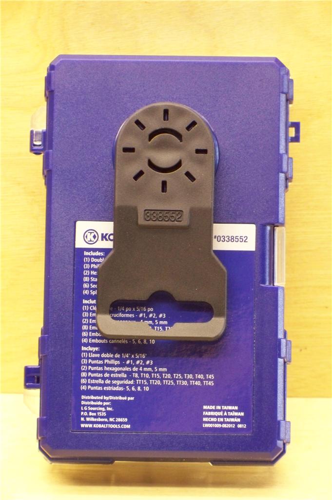 KOBALT 24 PC RIGHT ANGLE TORX BIT DRIVER / DOUBLE END RATCHET WRENCH 1/