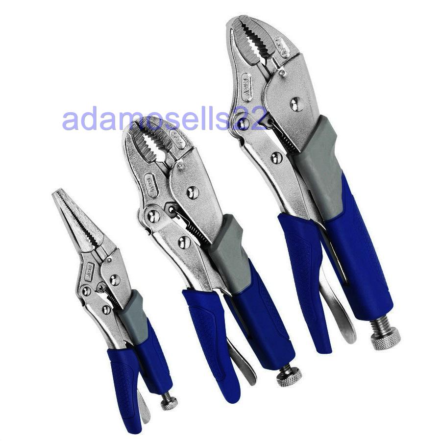 *NEW* KOBALT 3 PC LOCKING PLIERS SET, VISE LIKE GRIPS, LIFETIME