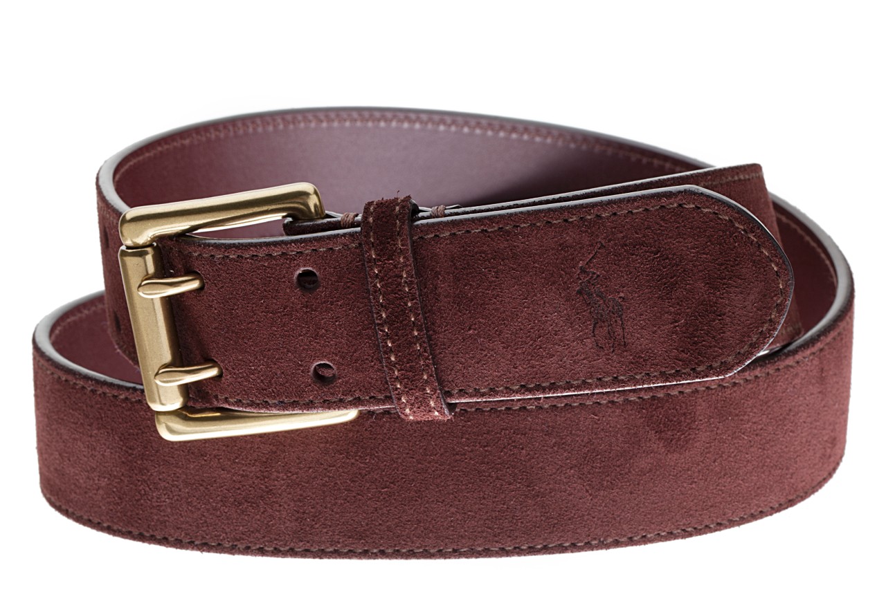 Polo Ralph Lauren Mens Belts Brown Suede New Italian Lather eBay