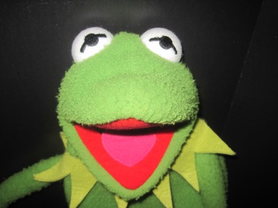 vintage kermit the frog hand puppet