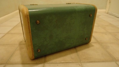 Samsonite Black Label Vintage Luggage on Vintage Samsonite Green Marbled Train Case Cosmetic Suitcase Luggage