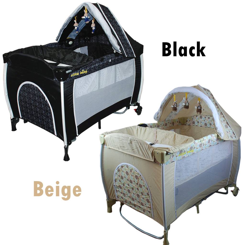 New All in 1 Deluxe Baby Portable Travel Cot Portacot Playpen Crib Bed
