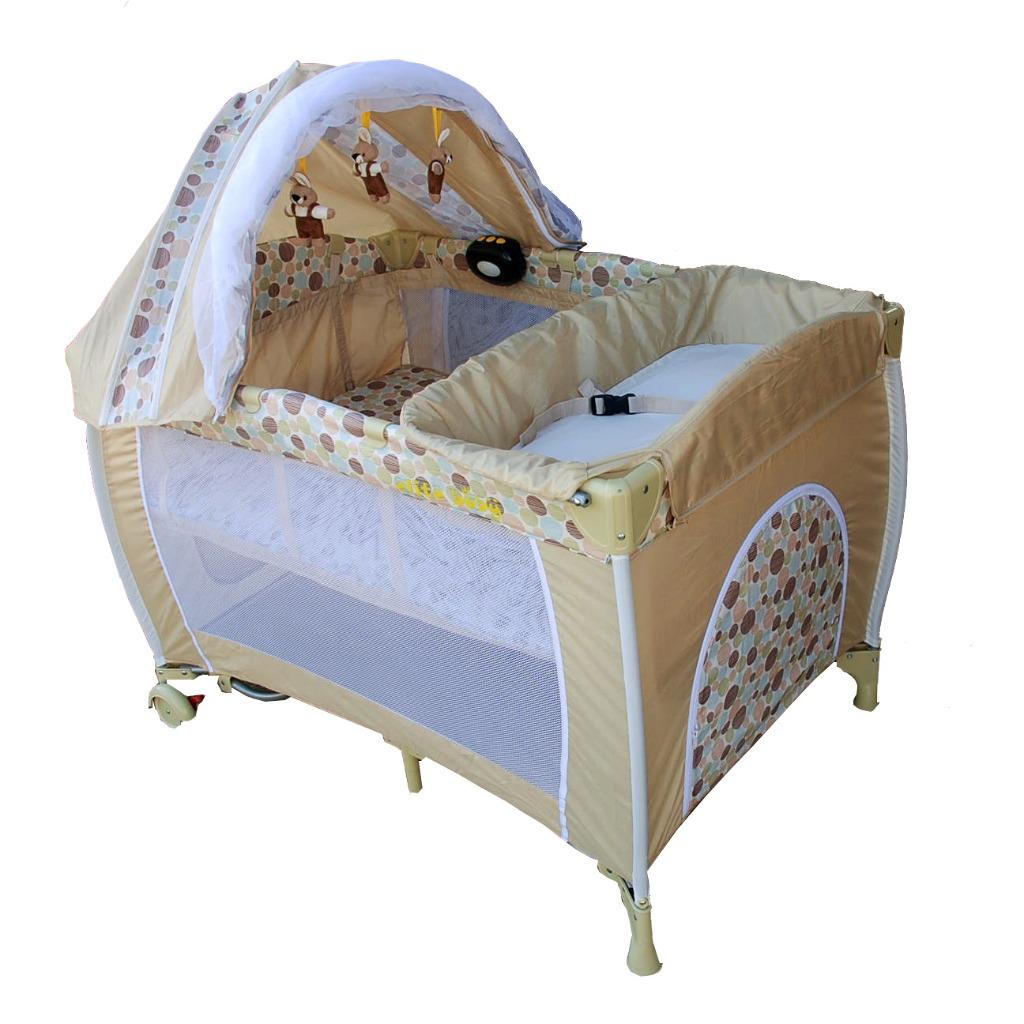 New All in 1 Deluxe Baby Portable Travel Cot Portacot Playpen Crib Bed