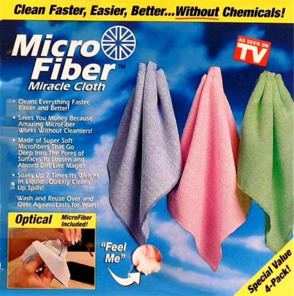 Microfiber Miracle Cloth Towels As Seen on TV Cleans Windows Cars Home