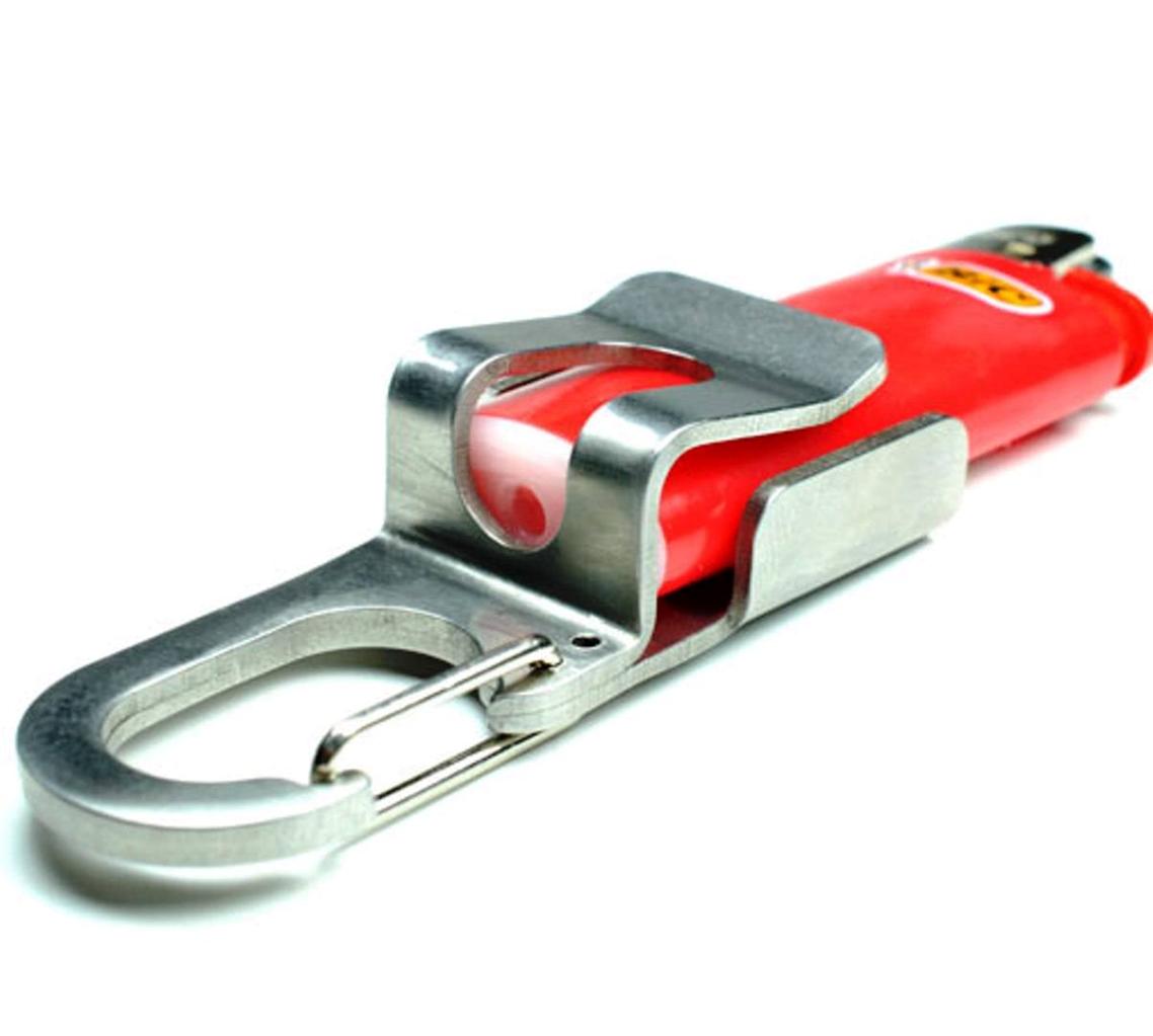 Screwpop Stainless Steel Multitool Key Chain Bottle Opener & Lighter
